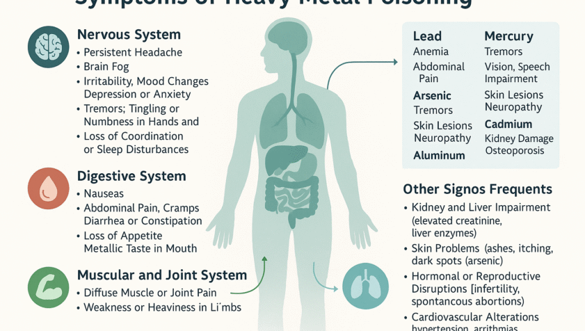 Síntomas de intoxicación por metales pesados
